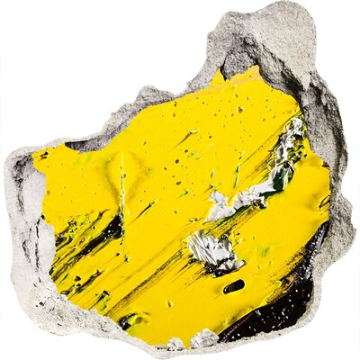 Fototapeta diera na stenu 3D Zlatá diera v betóne