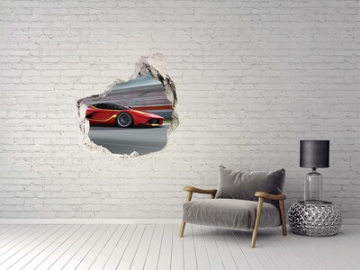 Fototapeta diera na stenu 3D Pretekárske auto na trati