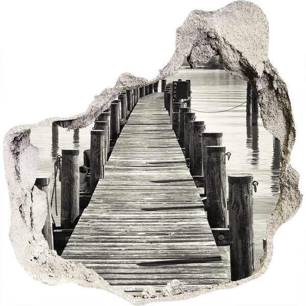 Fototapeta diera na stenu 3D Drevené mólo