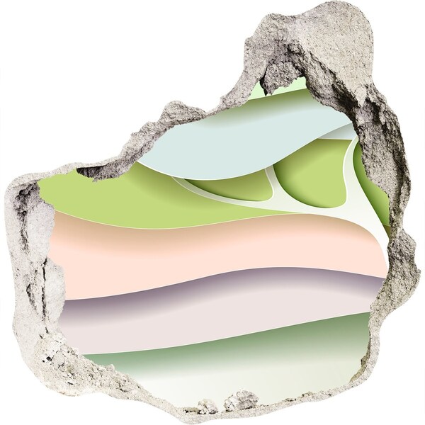 Samolepiaca diera múr 3D Rozbitá stena s výhľadom na krajinu