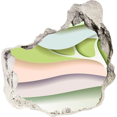 Samolepiaca diera múr 3D Rozbitá stena s výhľadom na krajinu