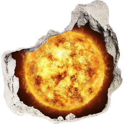 Díra 3D ve zdi nálepka Solárna explózia