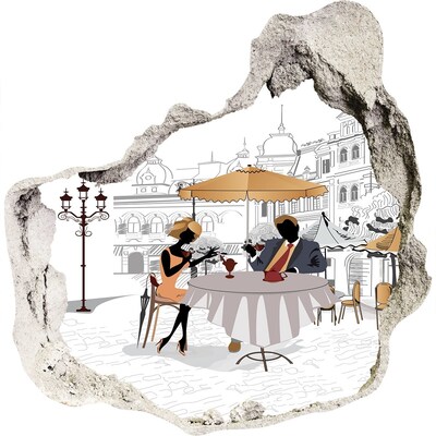 Samolepiaca nálepka Kaviareň v európskom štýle