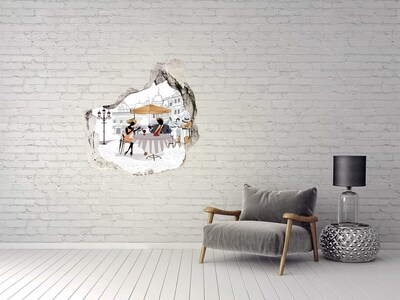 Samolepiaca nálepka Kaviareň v európskom štýle