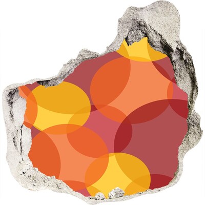 Samolepiaca diera na stenu Farebné kruhy na betónovom pozadí