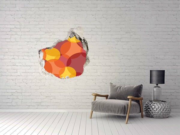 Samolepiaca diera na stenu Farebné kruhy na betónovom pozadí
