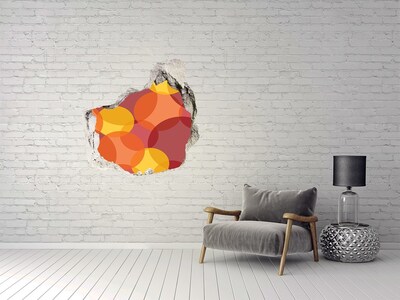 Samolepiaca diera na stenu Farebné kruhy na betónovom pozadí