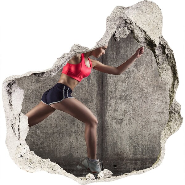 Fotoobraz diera na stenu Bežec v akcii