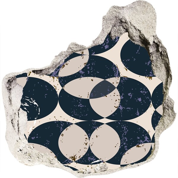 Díra 3D ve zdi nálepka Moderný dizajn diery v stene