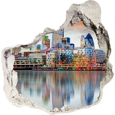 Nálepka 3D diera na stenu Londýn panorama