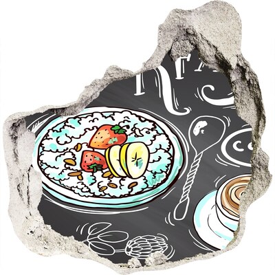 Nálepka fototapeta 3D výhľad Retro raňajky