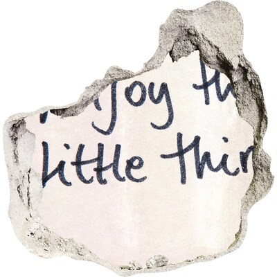 Nálepka fototapeta 3D výhľad Poškodená stena s nápisom