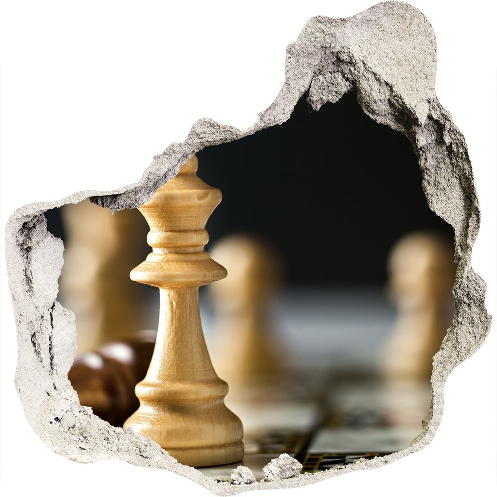 Samolepiaca diera na stenu Šach
