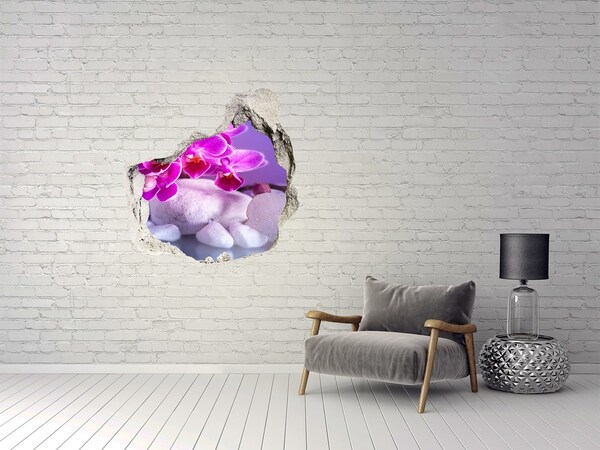 Fototapeta diera na stenu 3D Orchidea a srdce