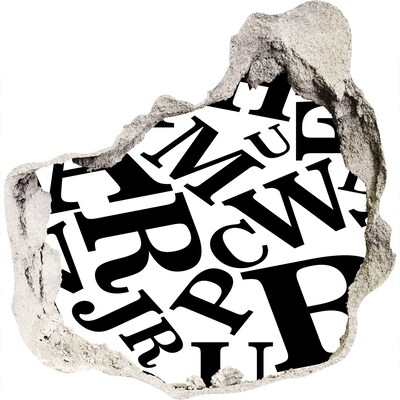 Samolepiaca nálepka fototapeta Rozbité písmená na stene