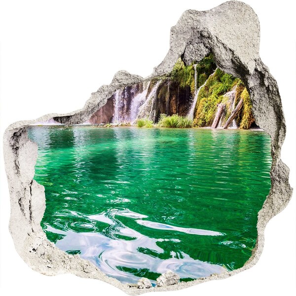 Fototapeta diera na stenu 3D Lake plitvice