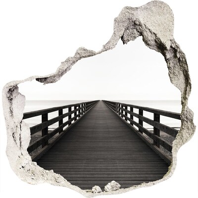 Nálepka 3D diera samolepiaca Mólo pri mori