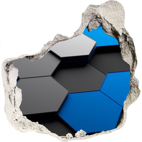 Samolepiaca diera na stenu Moderné šesťuholníky v stene