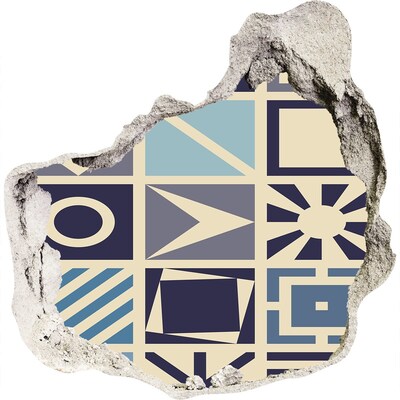 Diera 3D fototapety na stenu Geometria na stene