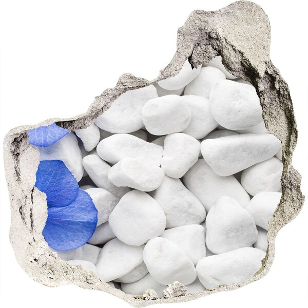 Diera 3D fototapety nálepka Plážové kamienky s modrým akcentom