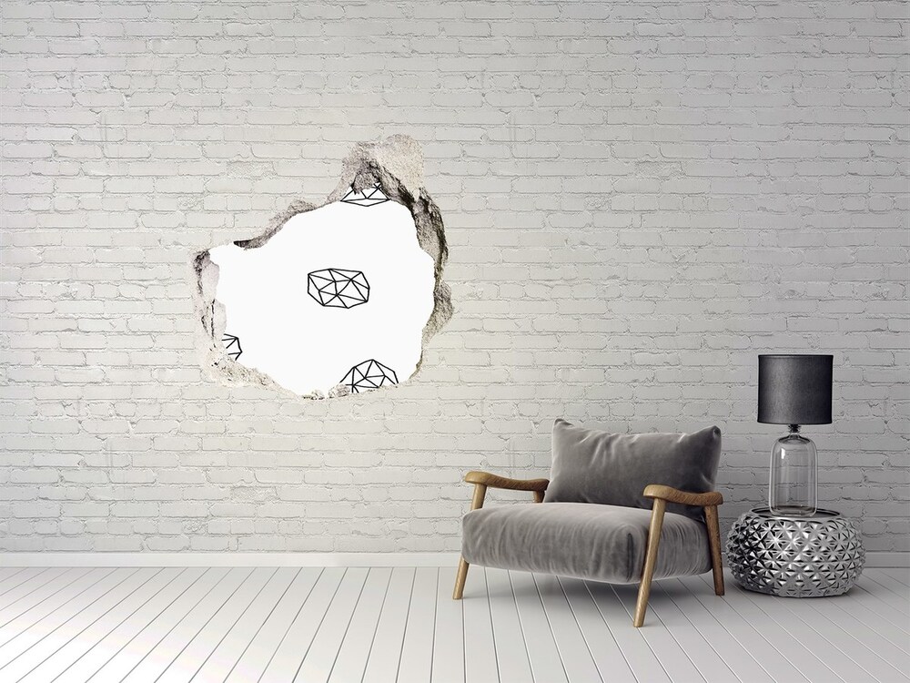 Nálepka 3D diera na stenu Abstraktné vzor