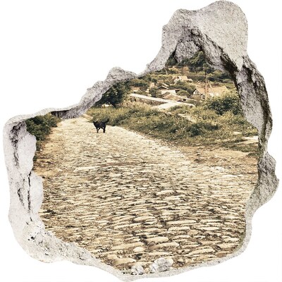 Nálepka 3D diera na stenu Očarujúca vidiecka cesta