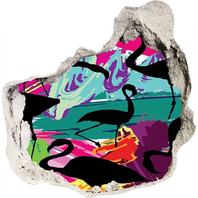 Fotoobraz diera na stenu Plameniaky na tropickej pláži