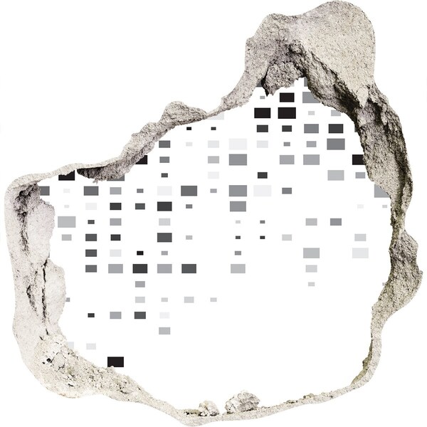 Fototapeta diera na stenu 3D Schátraná stena s digitálnym vzorom