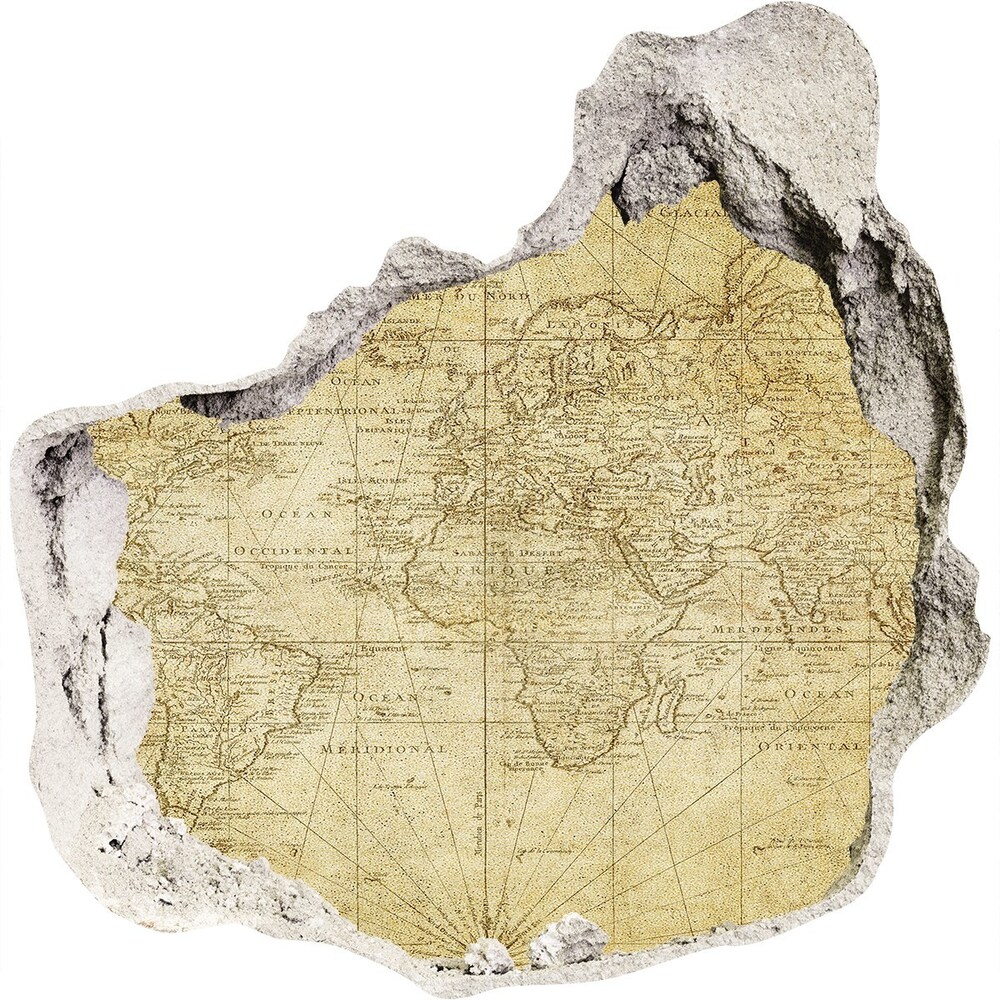 Diera 3D fototapety na stenu Staré mapa sveta