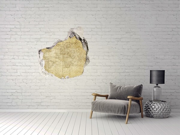 Diera 3D fototapety na stenu Staré mapa sveta