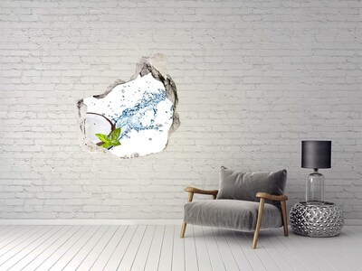 Fototapeta diera na stenu 3D A kokosová voda