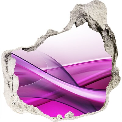 Samolepiaca diera múr Vlna v odtieňoch fialovej