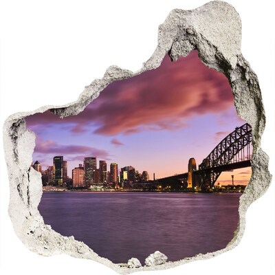 Díra 3D ve zdi nálepka Pohľad na Sydney