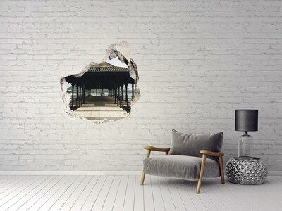 Nálepka 3D diera na stenu Pohľad na mólo nad vodou