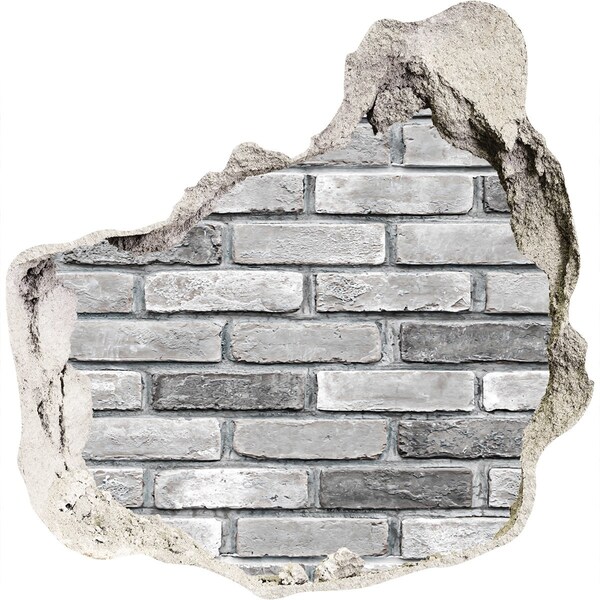 Nálepka 3D diera na stenu Poškodená tehlová stena