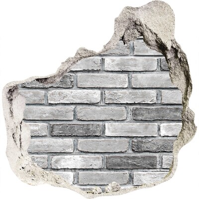 Nálepka 3D diera na stenu Poškodená tehlová stena