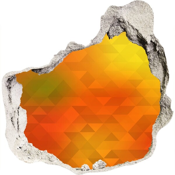 Fototapeta diera na stenu 3D Ohnivá trhlina v stene