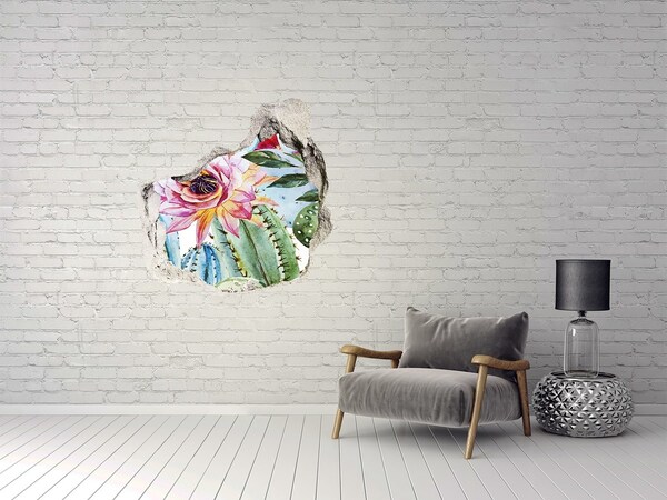 Fototapeta diera na stenu Kvetinová oáza medzi kaktusmi