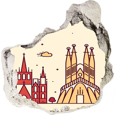 Foto fotografie diera na stenu Katalánska architektúra