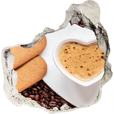 Nálepka fototapeta 3D výhľad Káva s koláčikmi