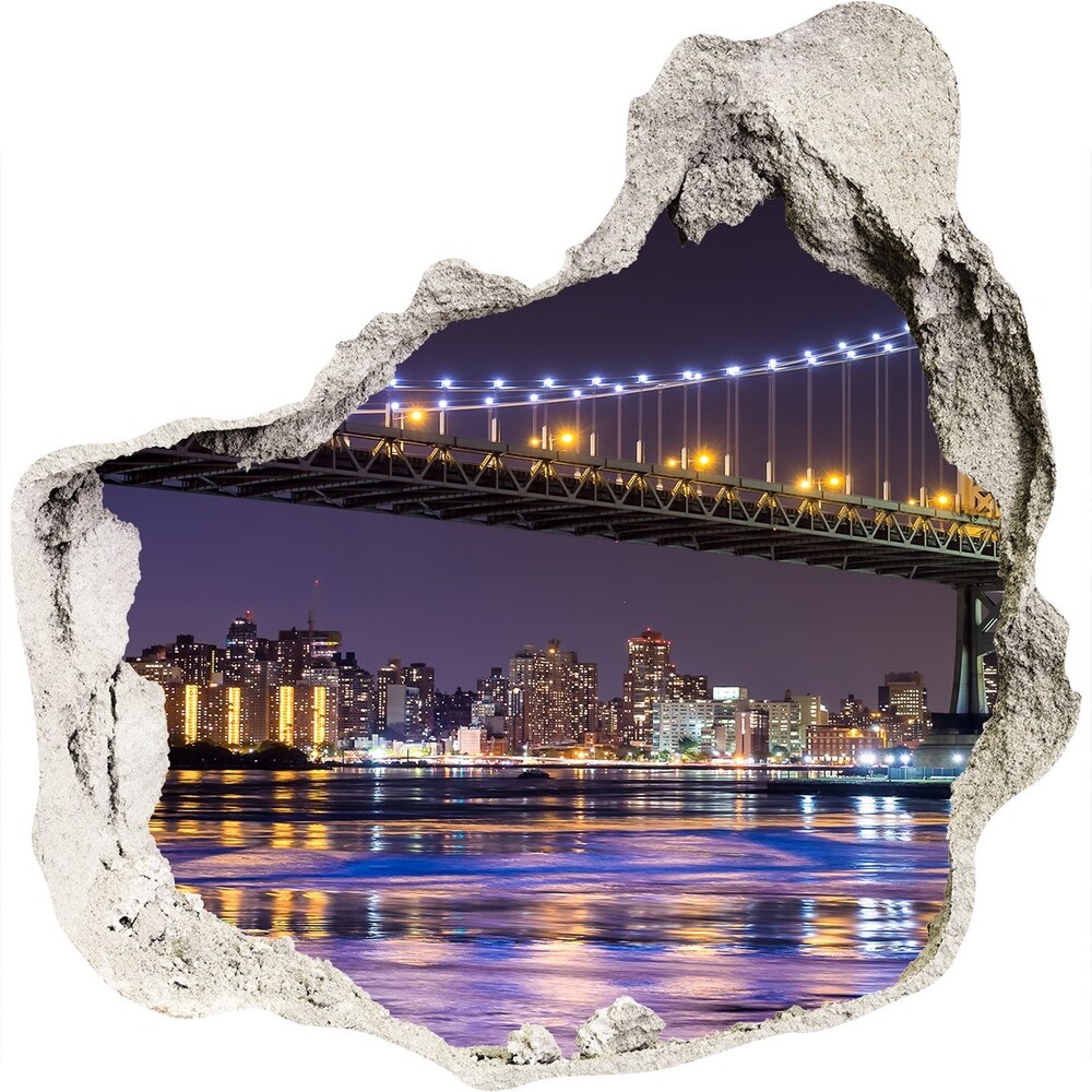 Fotoobraz diera na stenu Bridge v new yorku