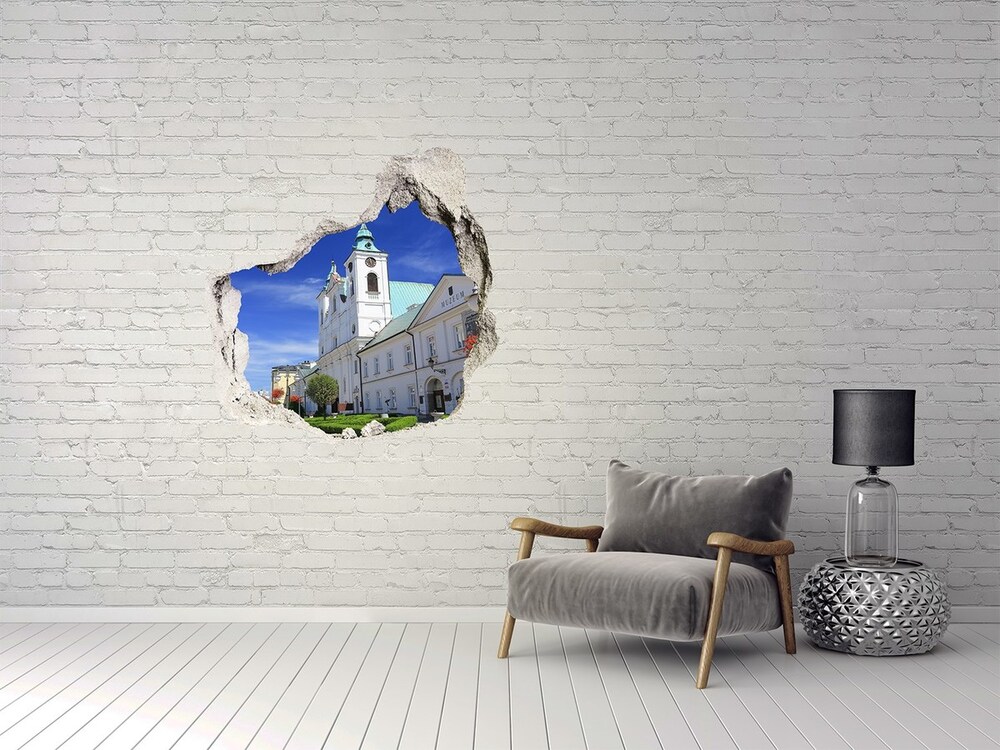 Díra 3D ve zdi nálepka Rzeszow poľsko