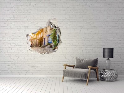 Nálepka 3D diera na stenu samolepiaca Pôvabné ulice