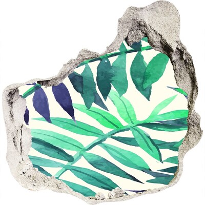 Nálepka diera na stenu betón Zelená džungľa za múrom