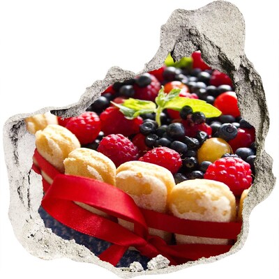 Nálepka fototapeta 3D Les ovocný koláč