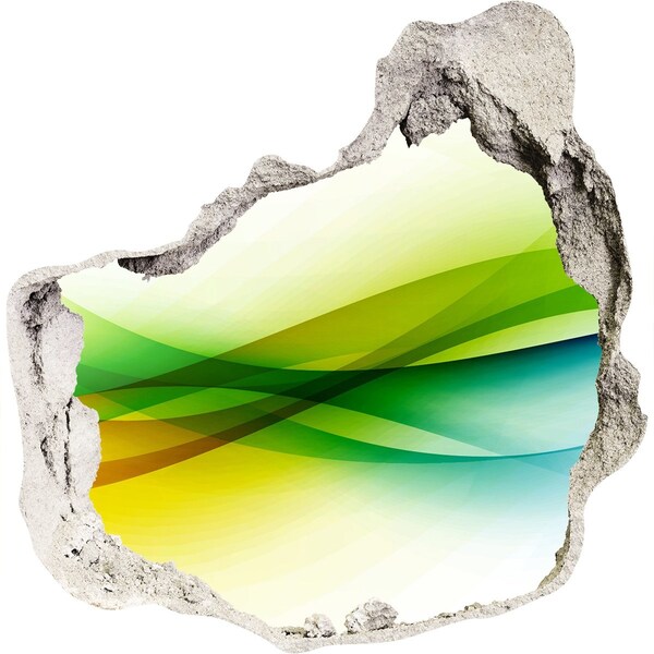 Nálepka fototapeta 3D výhľad Farebná krajina za múrom