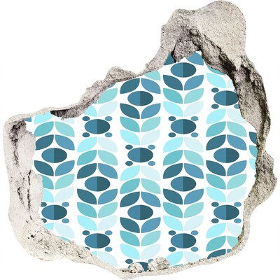 Diera 3D v stene na stenu Kvetinový vzor s dierou v stene