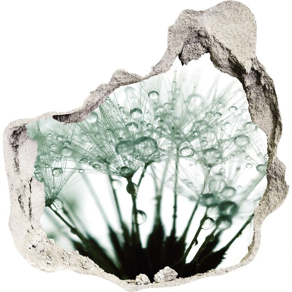 Nálepka 3D diera na stenu Kvetinový sen za stenou