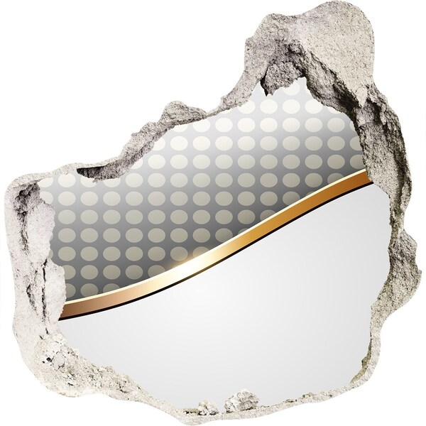 3D diera nálepka Rozbitá zrkadlová stena