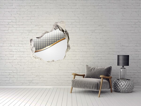 3D diera nálepka Rozbitá zrkadlová stena